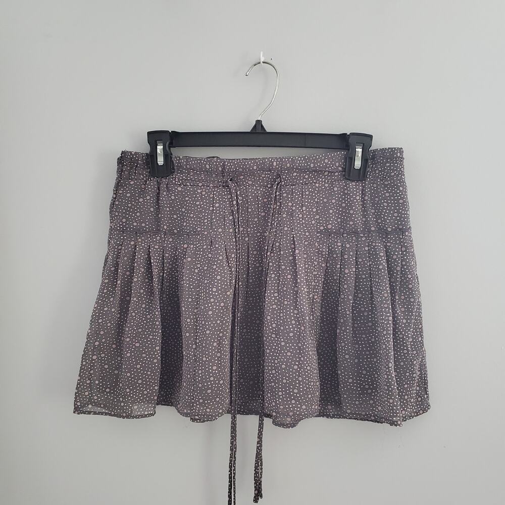 American Eagle Outfitters Polka Dot Pleated Sheer MIni Circle Skirt Size XS
